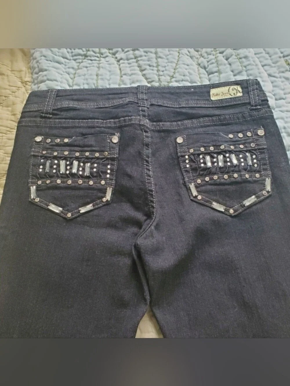 NWOT Black skinny jeans with bling - Picture 1 of 4